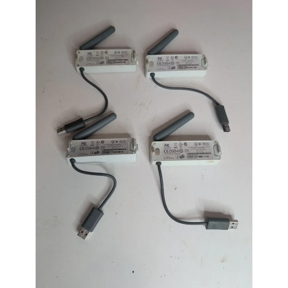 4 Official Microsoft Xbox 360 Wireless Network Adapter Wi-Fi Single Antenna OEM